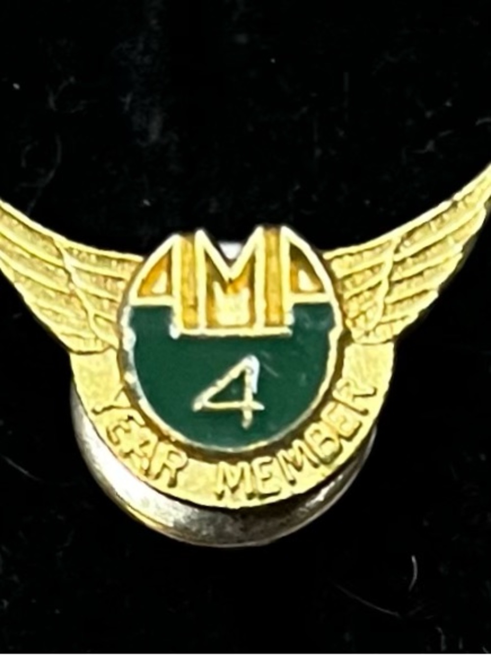 AMA American Motorcycle Association 4 Year Member Hat Pin Vintage